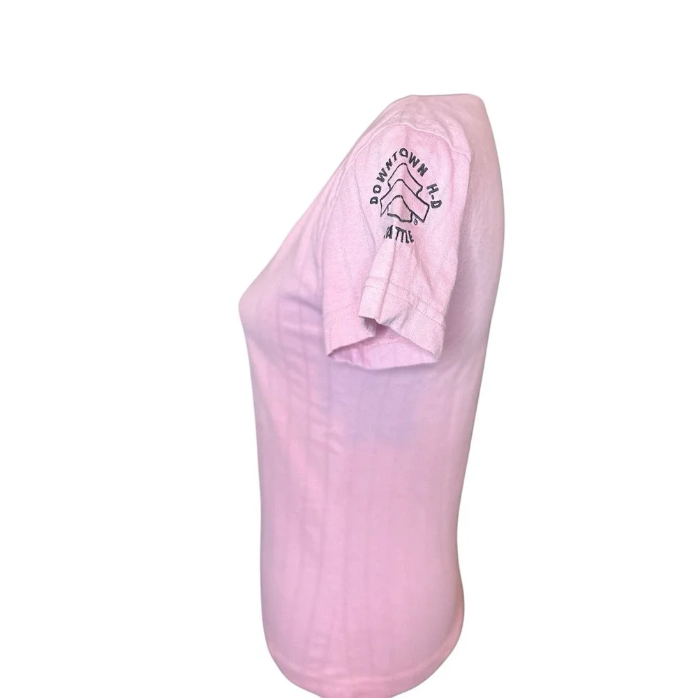 Harley Davidson Shirt Women's Pink Vintage Seattle Size Small - Picture 3 of 6